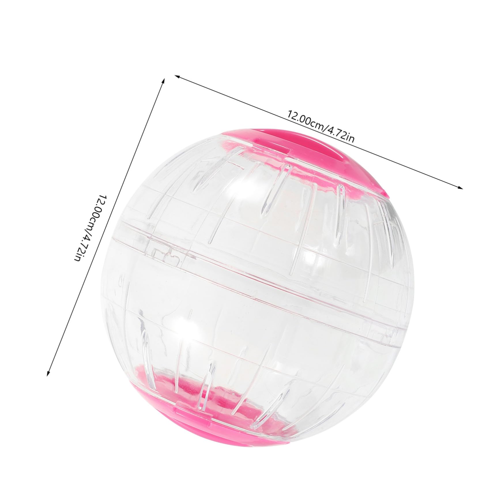 KOMBIUDA 4 Pièces Balle Exercice Transparente pour Hamster Lot de Roue Silencieuse Portable pour Petits Rongeurs Léger pour Souris Gerbille et Cochon d'Inde