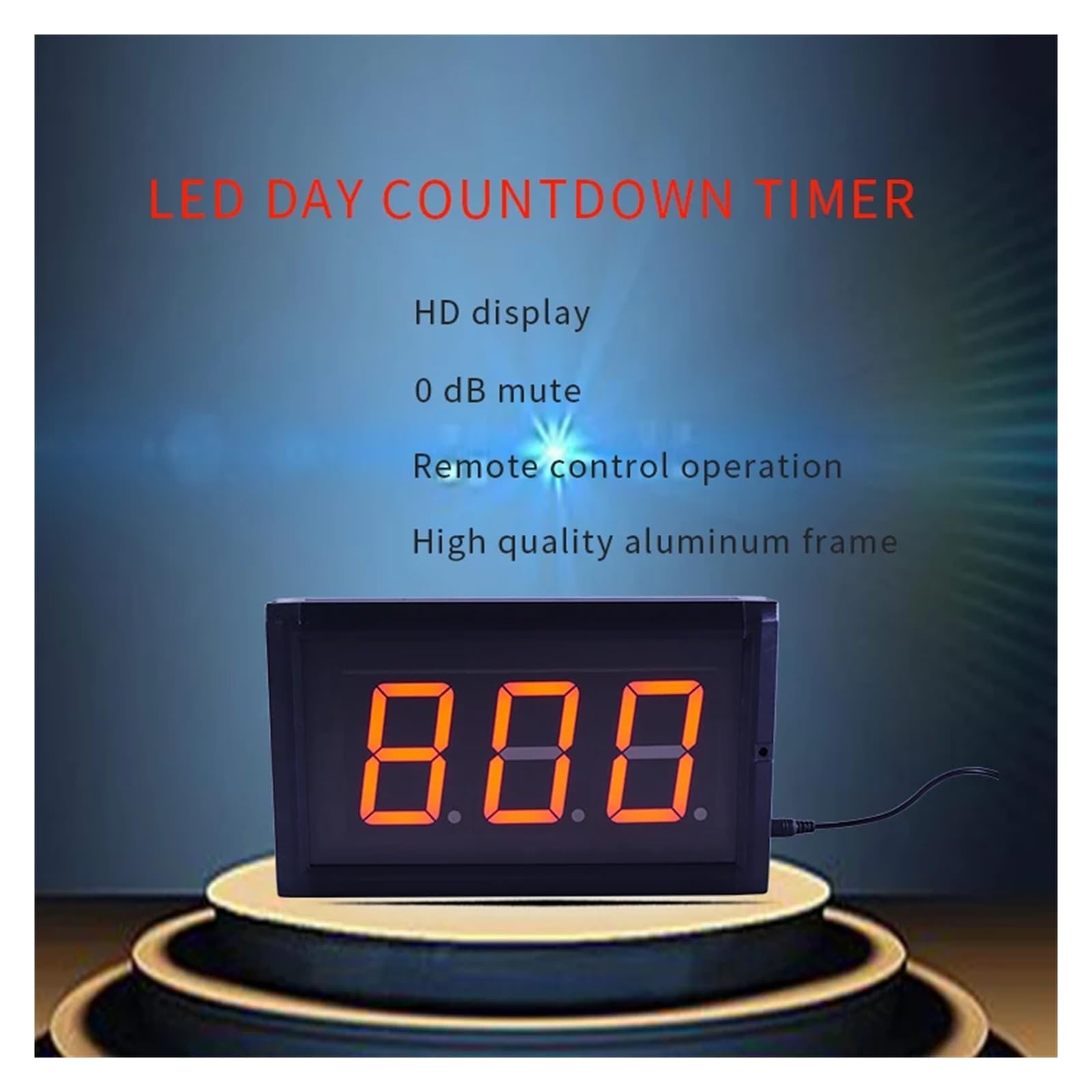 3 Zoll 3-stelliges LED-Display, digitaler Sicherheits-Tageszähler, Wandmontage, Fernbedienung, einseitiges, voll rotes Display Einsatz in Mehreren Szenarien