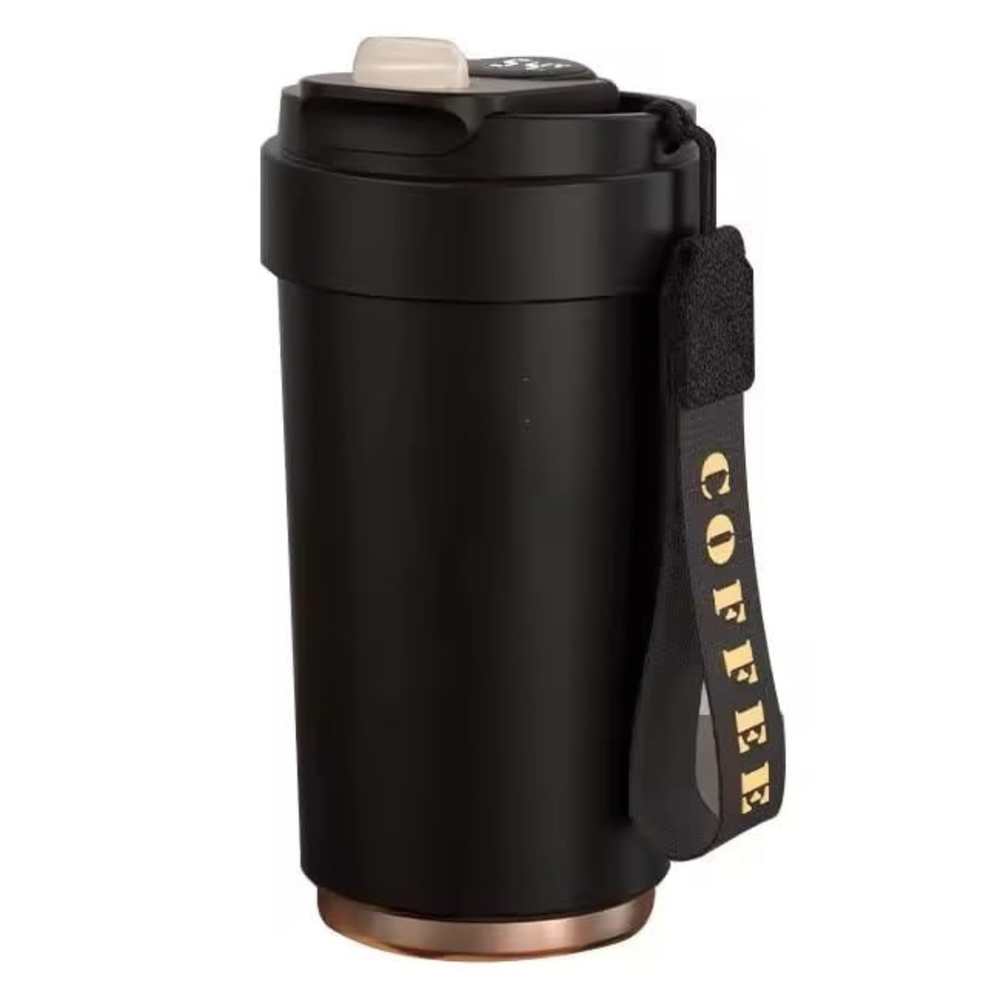 YELONA Insulated Vacuum Coffee Tumbler | Smart Touch Temperature Display | 420 ML Flask with 6-Hour Temperature Lock-in Technology - (Charcoal Black) (B0D63CG1C4) Amazon Price History, Amazon Price Tracker