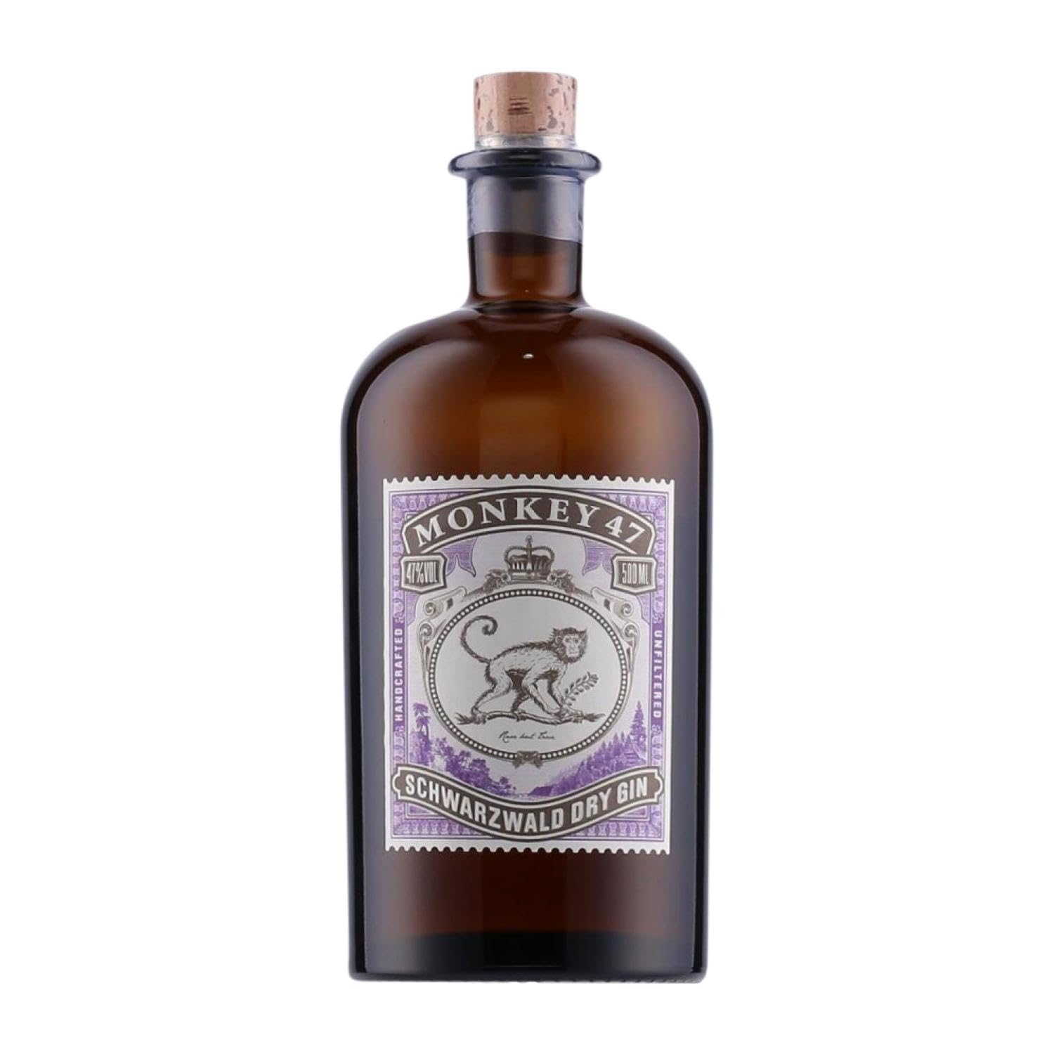 Ginebra Black Forest Monkey 47 Schwarzwald Dry Gin Botella Medium 50 cl