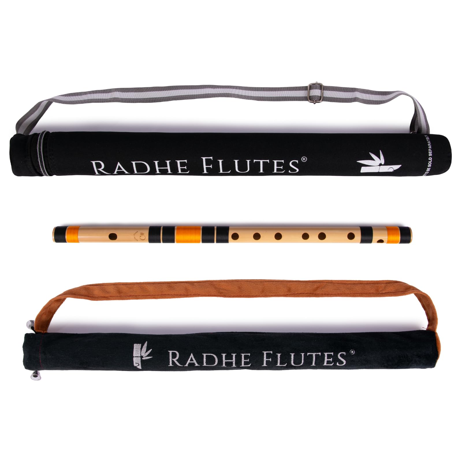 Radhe Flutes | PROFESSIONAL Bamboo Bansuri | C Sharp | Right Handed | Middle Octave | With Velvet Cover & Hard Carry Case | Hand Crafted by Tej Sharma-image-28