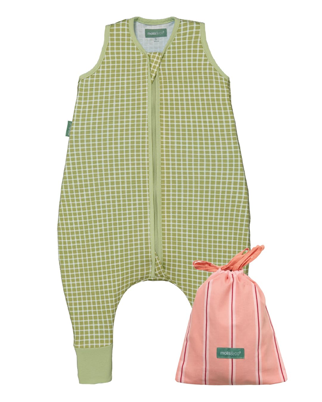 molis&co. Pijama Burbuja. 0.5 TOG. Ideal para Verano. 100% algodón. (Pistacchio, 2 years)