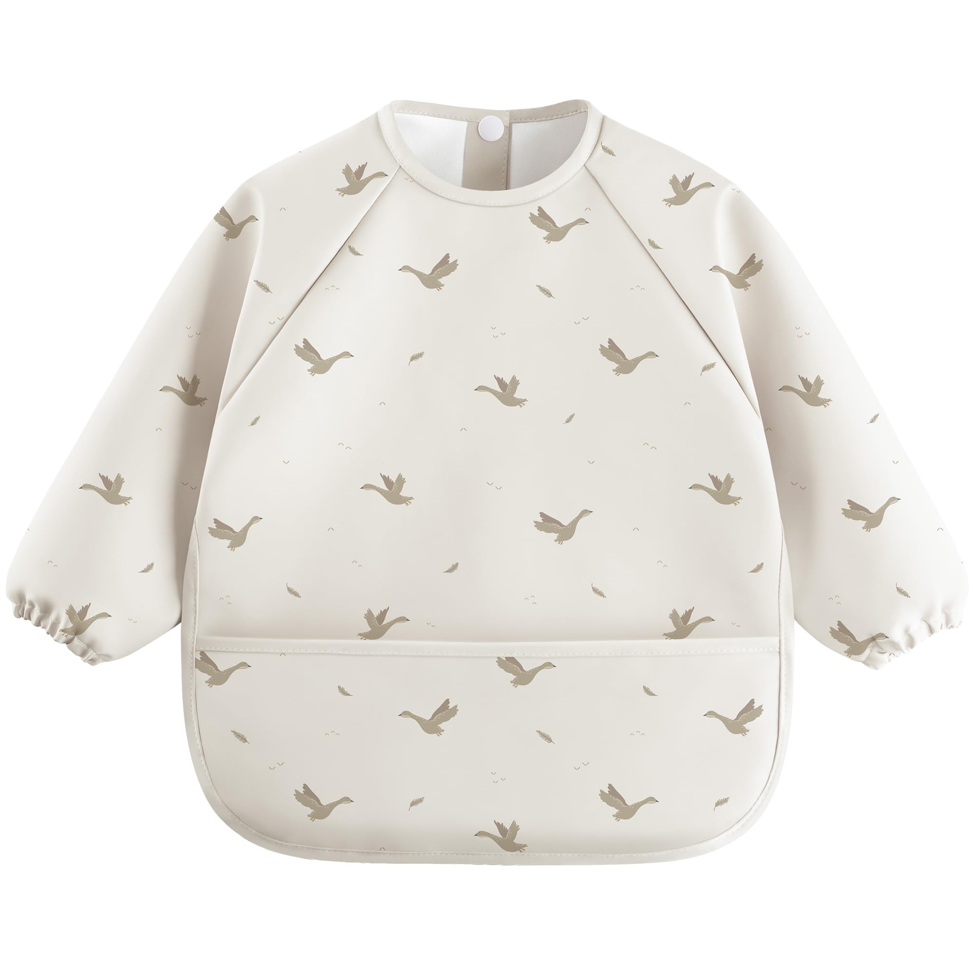 bearmoss Bavoir Manche Longues Bébé BLW Bavette de Sevrage Imperméable PU Bébés Enfants