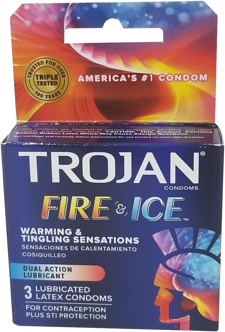 FIRE & ICE Condoms Dual Action Lubricant 18 Pack
