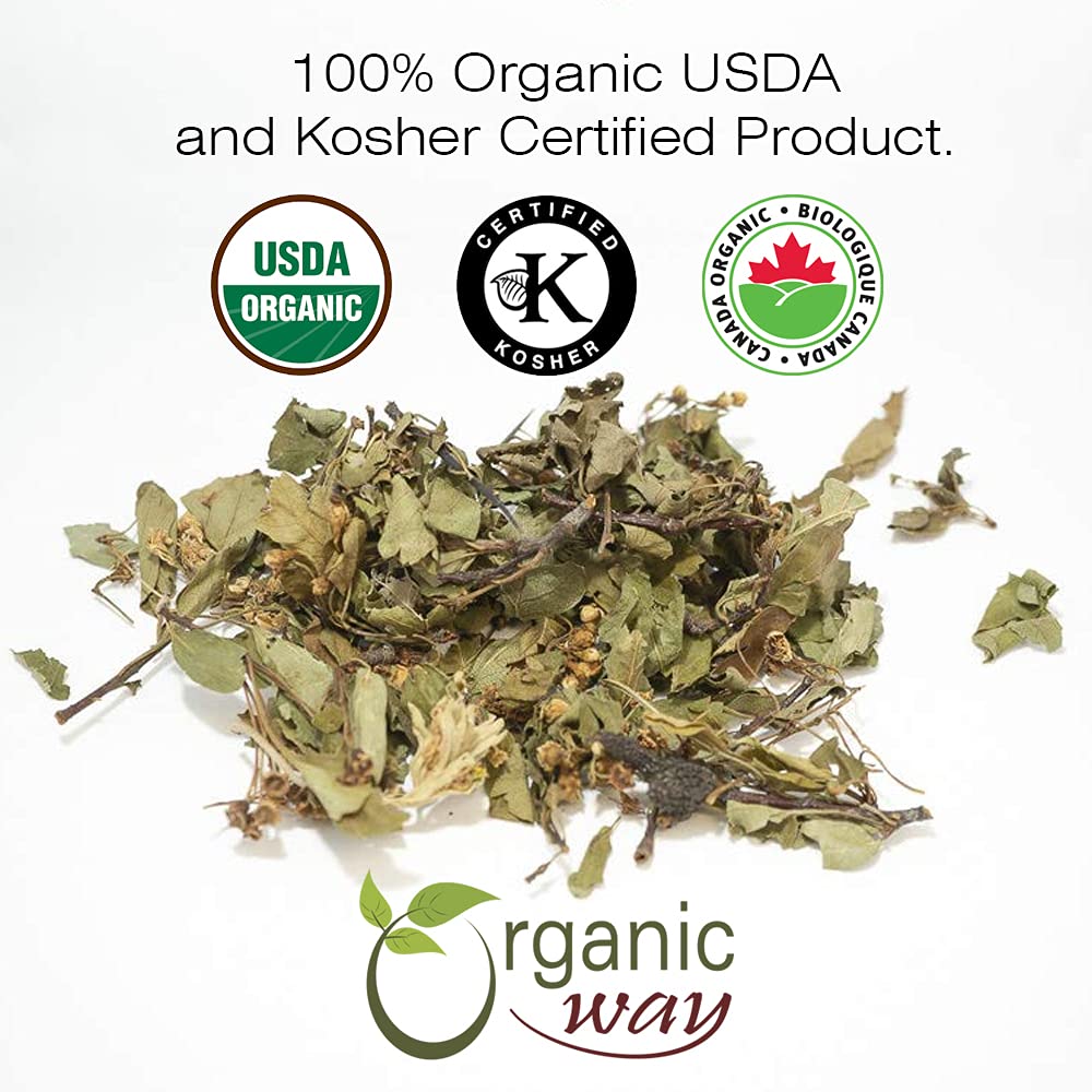 Organic Way Hawthorn Leaf and Flower Cut & Sifted (Crataegus monogyna) - Herbal Tea | European Wild-Harvest | USDA & Kosher Certified | Non GMO & Gluten Free | Origin - Albania (4 Oz) - Image 2