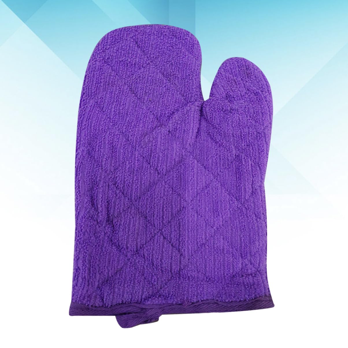 Cabilock Heat Resistant Oven Gloves with Thickened Toweling Insulation for Microwave Oven and Dining Table Use Purple Color High Temperature and Abrasion Resistant for Home