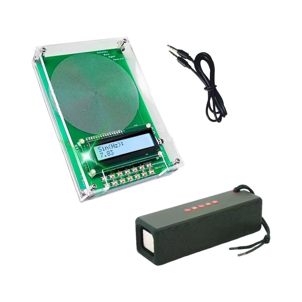 Schumann-Wellengenerator 0,01 Hz–100 kHz, programmierbarer Frequenzgenerator mit 7,83 Hz Resonanz, USB-C betrieben, Reiner Sinuswellen-Ausgang für Entspannung und Fokus, inkl. Lautsprecher