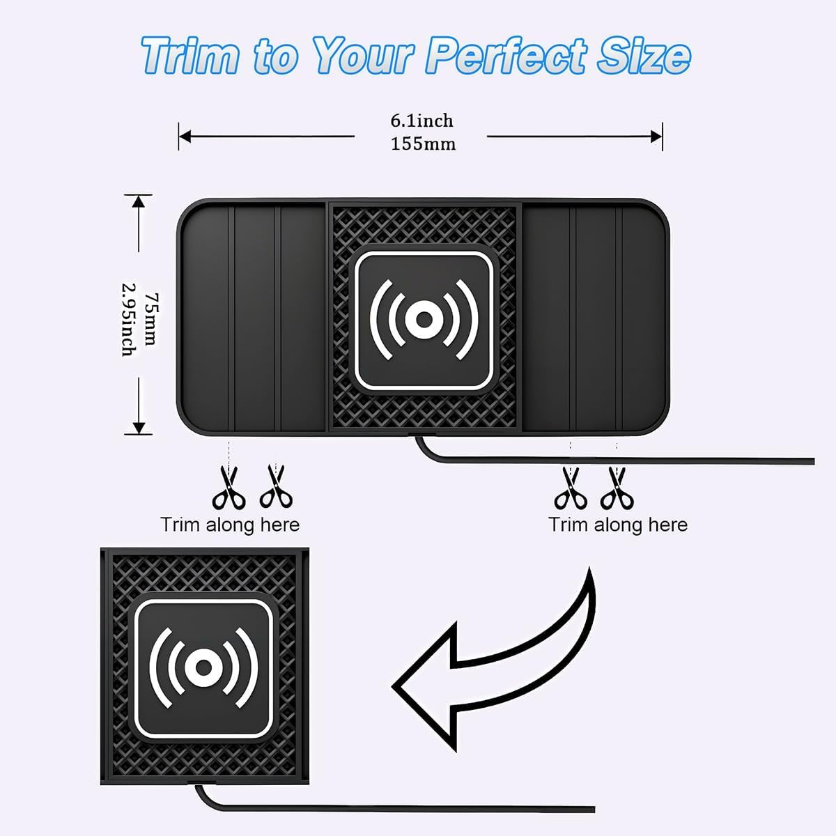 Caricatore Auto Wireless per Nissan Murano | Tappetino Ricarica Wireless Auto Induzione Caricabatterie Wireless per Auto Veloce