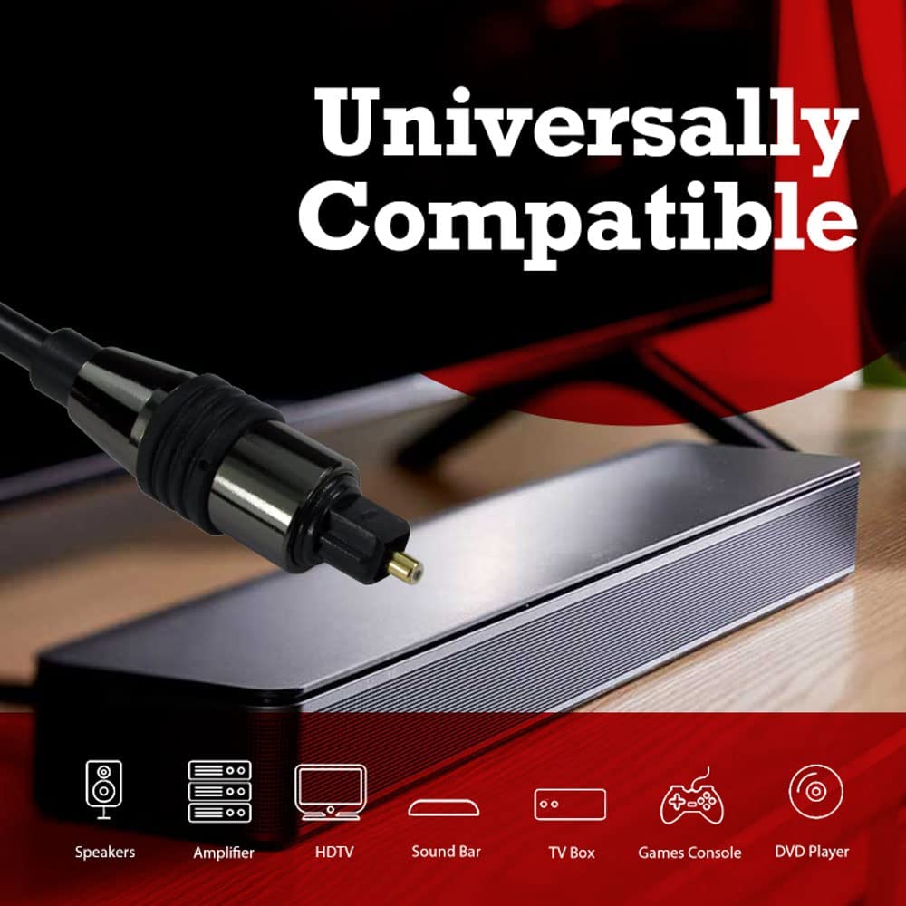rhinocables Toslink Optical Audio Cable with Gold-plated Contacts - Image 2