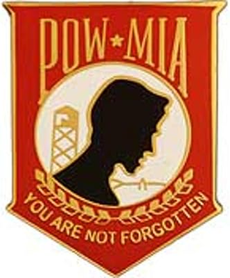 POW MIA You Are Not Forgotten Pin Red 1