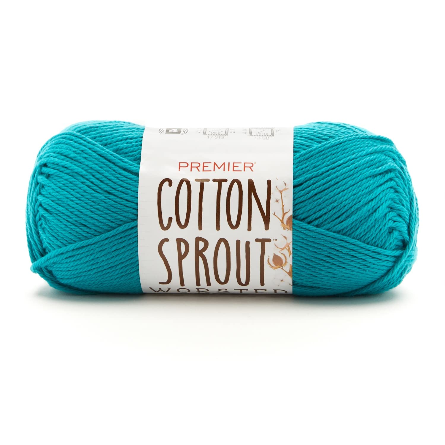 Algodón peinado Premier Cotton Sprout Worsted Teal de alta definición de punto