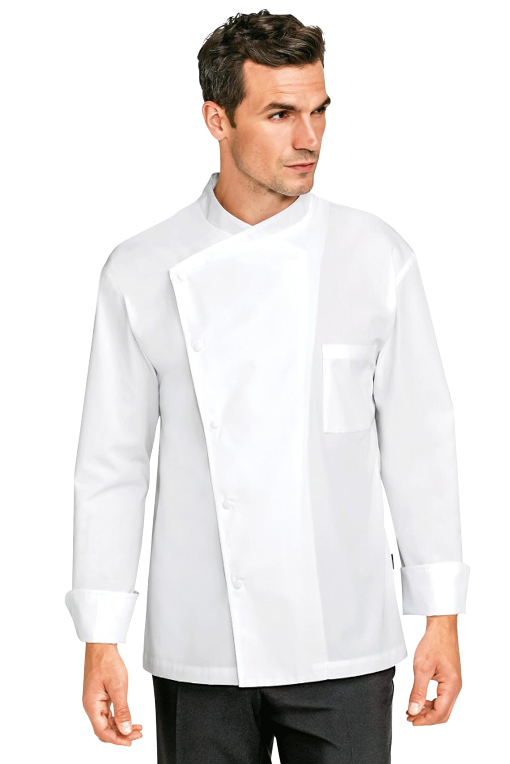 Bragard Men's Long Sleeve Julius Chef Coat, White, US 36
