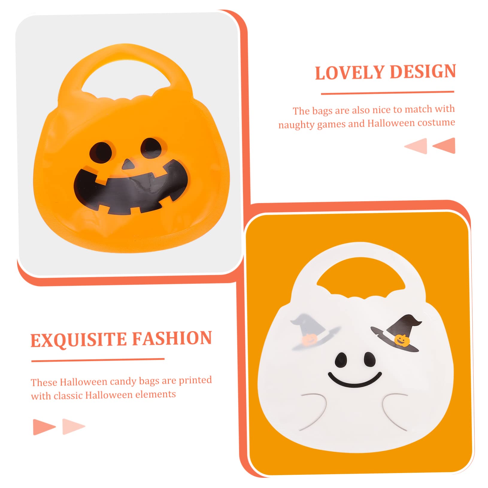 Cabilock 8 Sätze Tragbare Kürbistasche Füllstoffe Lustige Schnuller Für Babys Geschenktüten Halloween Süßigkeiten Halloween Kürbis Kürbiskerne Partygeschenk Für Sport 20 Stück * 8