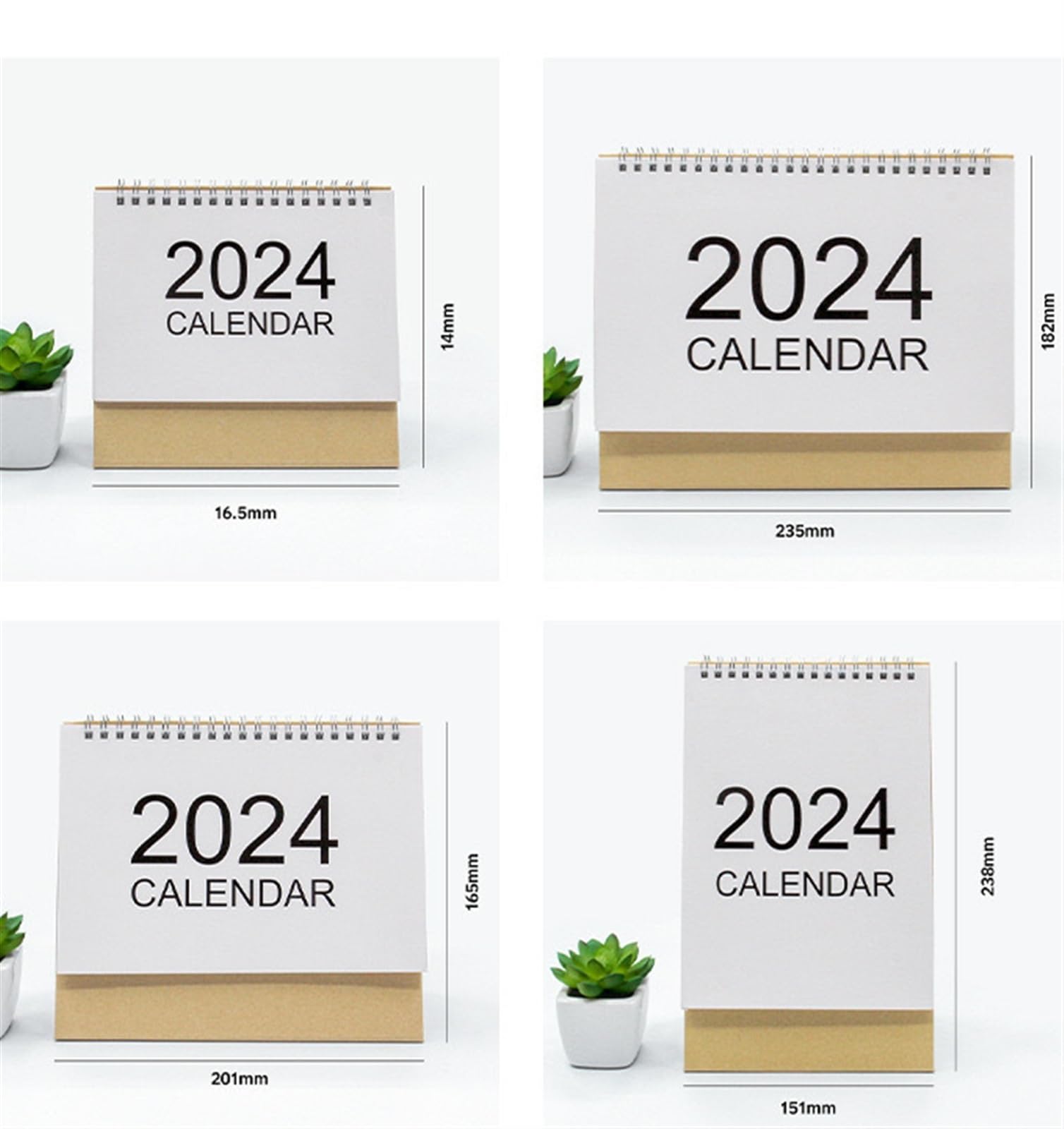 Familienplaner Kalender 2024 Kleiner Tischkalender 2024, Stehtischkalender, Januar 2024 – Dezember 2024, Staffelei-Tischkalender Kalender 2024 (Color : B, Size : 3pcs)