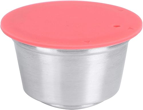 FDIT Taza de cápsula de café recargable reutilizable de acero inoxidable apta para cafetera Gusto compatible con el juego de cápsulas de café Gusto
