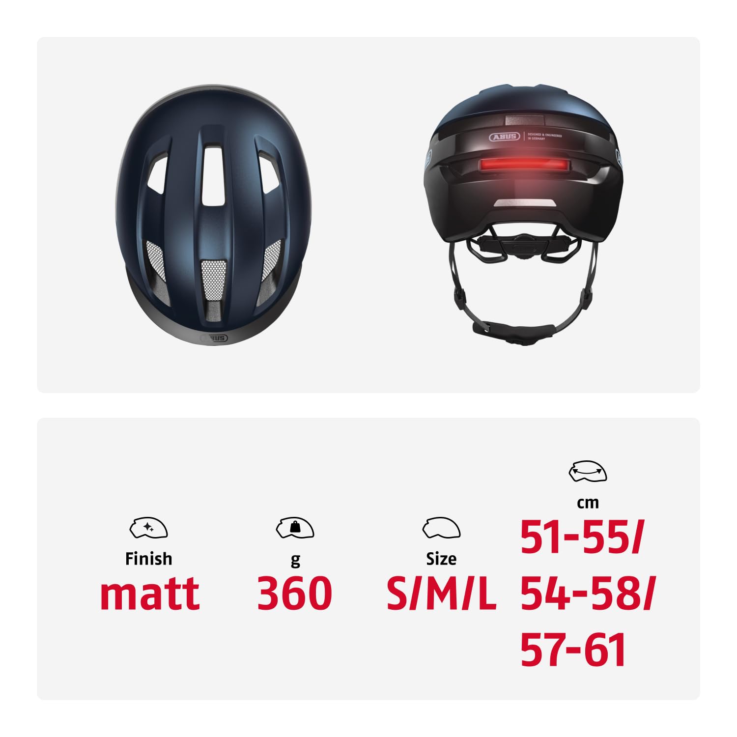 ABUS Fahrradhelm Purl-Y ACE LED-Licht NTA-Schutzhelm E-Bike S-Pedelec Erwachsene Jugendliche