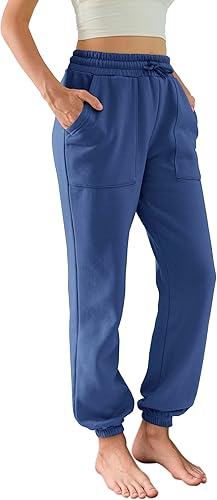 DITOK Baggy Sweatpants for Women High Waisted Soft Fleece Lining Sweatpants with