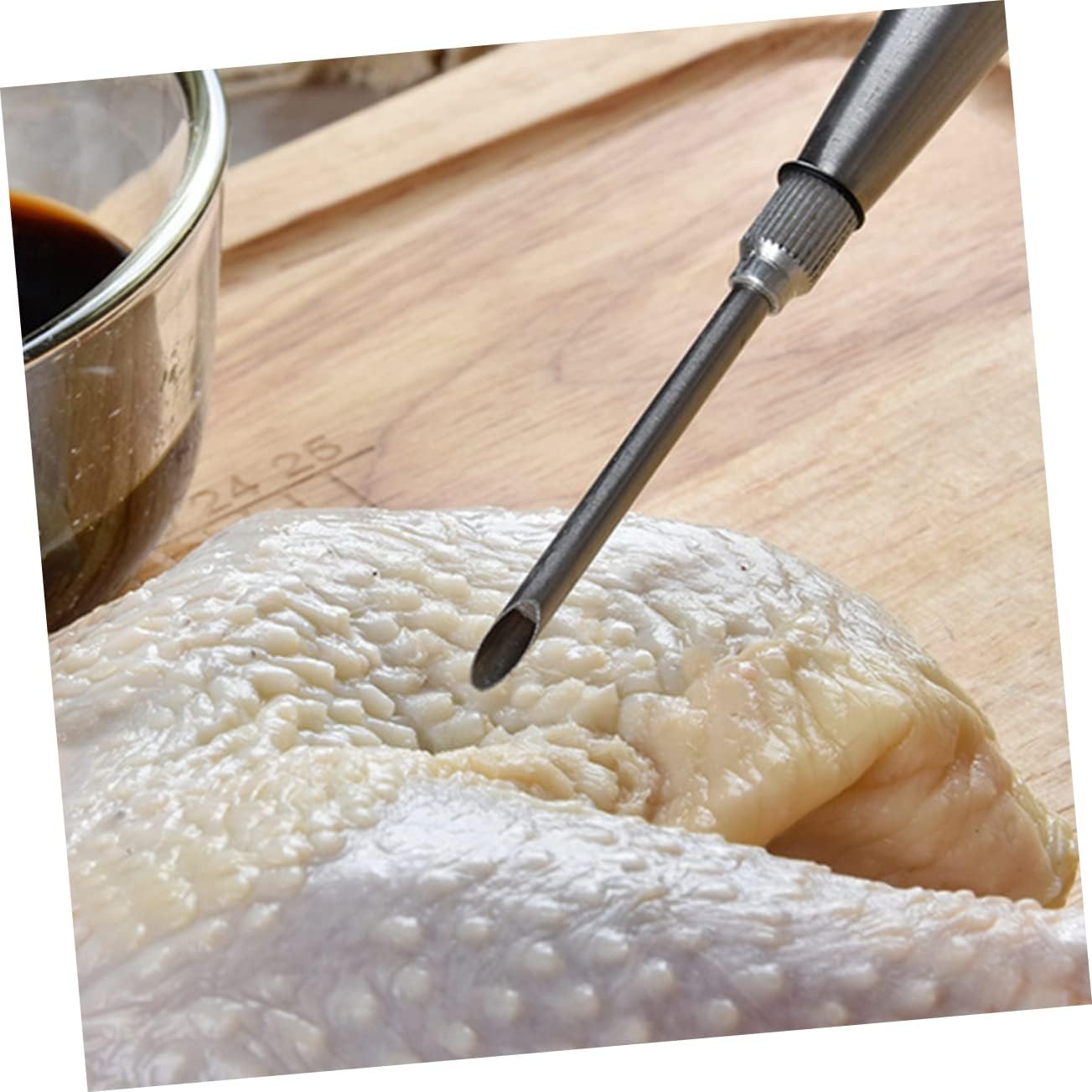 3sets Turkey Injector Basting Brush for Flavorful Marinades for Bbq Roasting and Outdoor Cooking