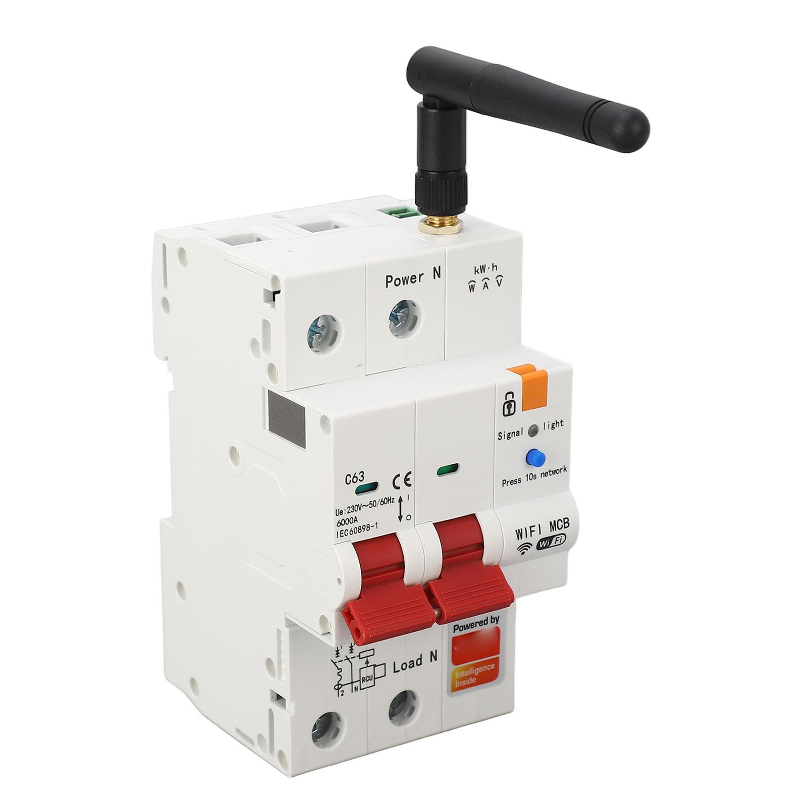 Disyuntor WIFI Disyuntor Inteligente Medición 2P Disyuntor WiFi AC230V 50/60HZ 63A