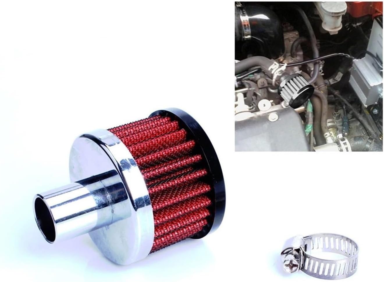LAKSUYRE Car/Filter for Motorcycle Cold Intake Crankcase Vent Cover Breather