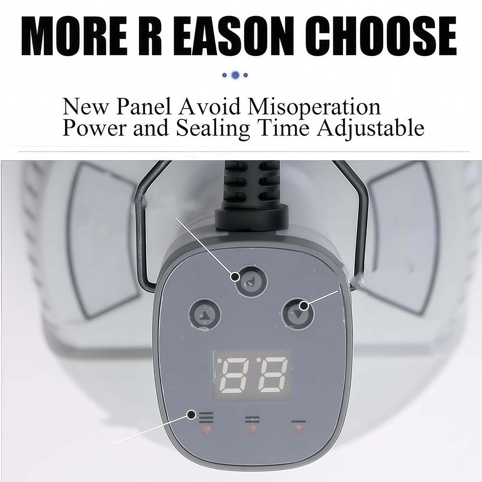 Sellador térmico de mano, máquina de sellado por inducción electromagnética para botellas de plástico y vidrio, potencia y tiempo ajustables, diámetro de sellado de 20 a 100 mm