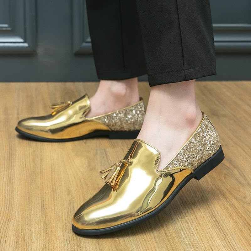 Mens Tassel Formal Shoes Dress Oxford Classic Comfort Orthopedic Prom Genuine Leather Pointed Toe Casual Business Anti-Slip Dress Slip On2