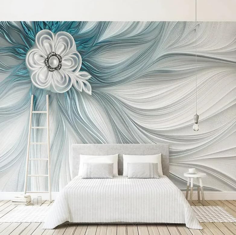 Papier peint photo fleurs 3D salon et chambre XXL 400x280 cm