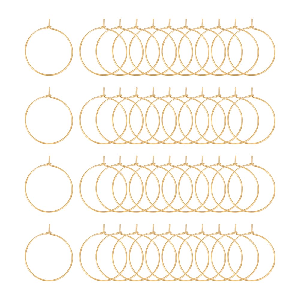 Créoles boucles d'oreilles robustes en acier 316L doré pour suspendre facilement vos charmes