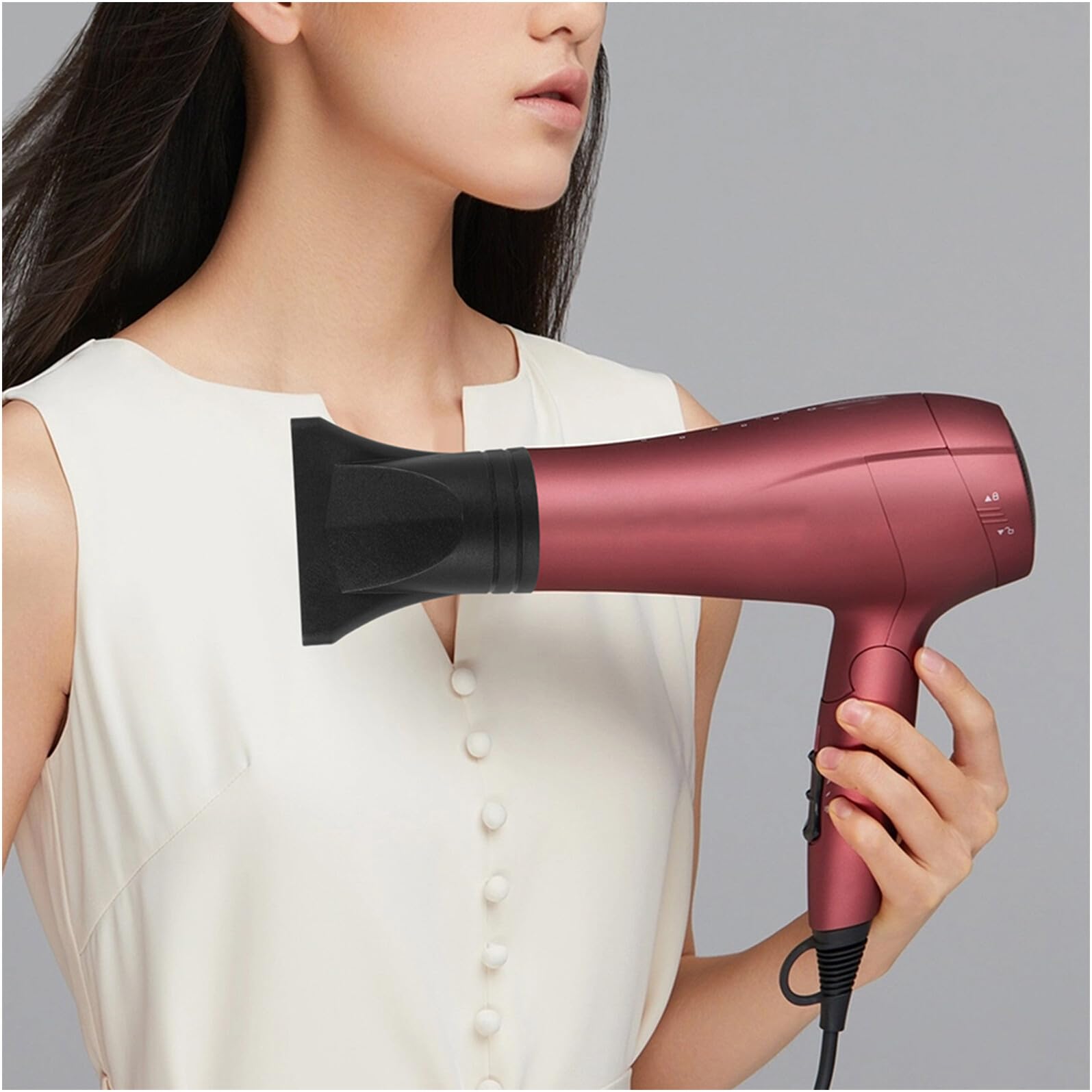 Homoyoyo 4 Boquillas Concentradoras para Secador de Pelo, Plástico Negro, Instalación Fácil, para Boquillas de 4-4,8cm, Accesorio para Cabello Rizado