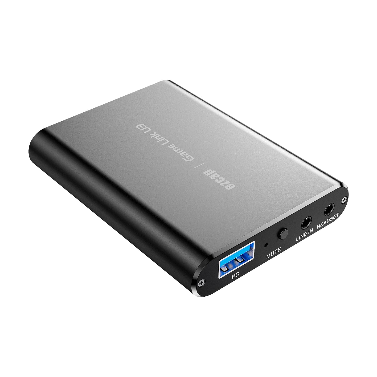 docooler 371 Game Link U3 Boîte de capture vidéo 4K Loop Out 1080p h-D Boîtier d'enregistrement USB 3.2 Audio Vidéo Convertisseur Prend en charge MIC IN LINE IN Plug and Play pour TV Box Computer Game
