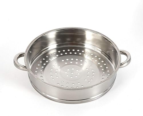 Miniatura 7 de Recipiente de vapor de 5 niveles de acero inoxidable con tapa, utensilios de cocina de evaporación vegetal para cocina (11.8 pulgadas)