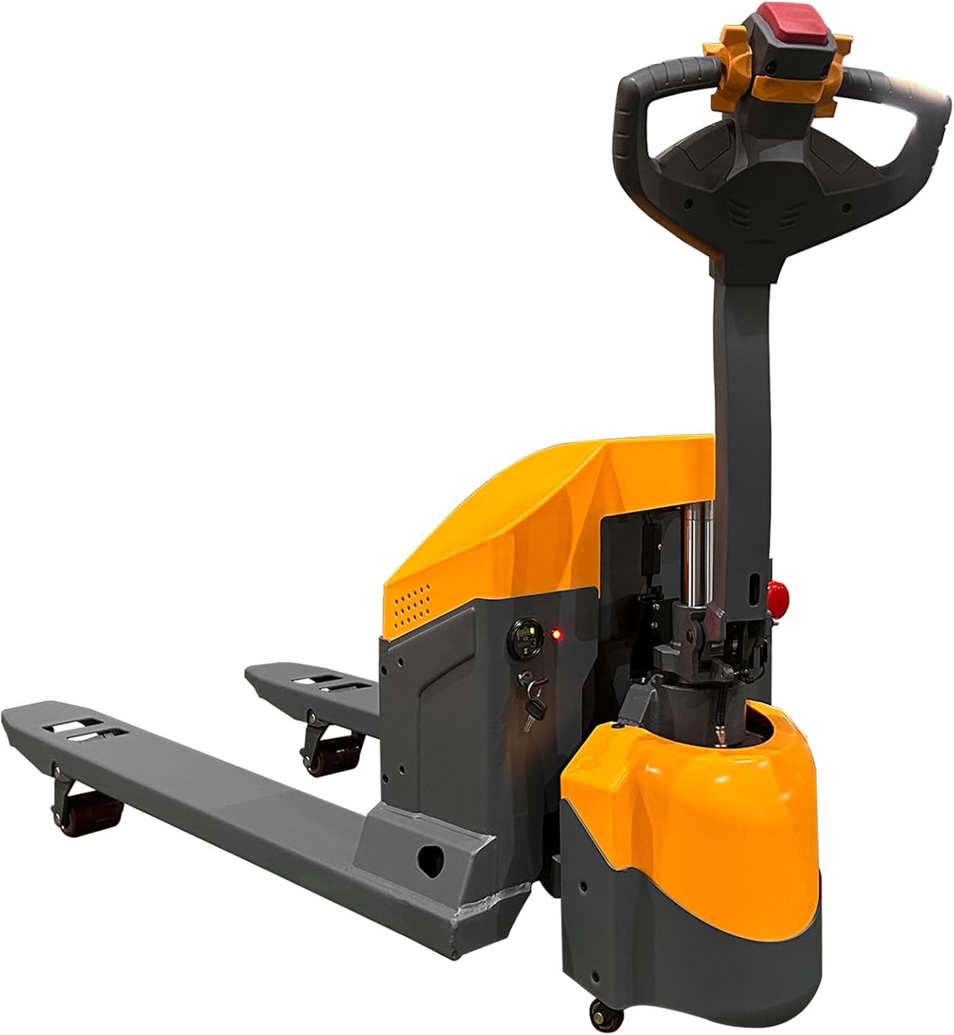 T Tory Carrier Full Electric Pallet Jack Truck 4400lbs Capacity 48" x27" Fork Size Powered Pallet Trucks, Built-Out Charger Suitable for Narrow Space, Indoor Handling & Lifting