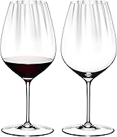 Riedel Performance Cabernet Merlot Wine Glasses Set of 2 - Dishwasher Safe, Optic Impact Bowls for Superior Red Wine Tasting