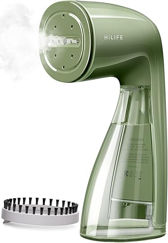 Miniatura 16 de HiLIFE Vaporizador mejorado para ropa, diseño portátil de mano, potente vapor de 1100 W, tanque más grande de 10.1 fl oz y tecnología sin fugas