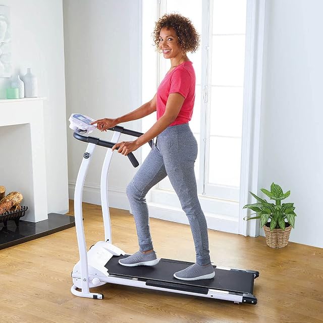 Compact 24kg Non-Slip Fold-Flat Zeus Treadmill with Computer Display Adjustable Speed 1 to 10kph