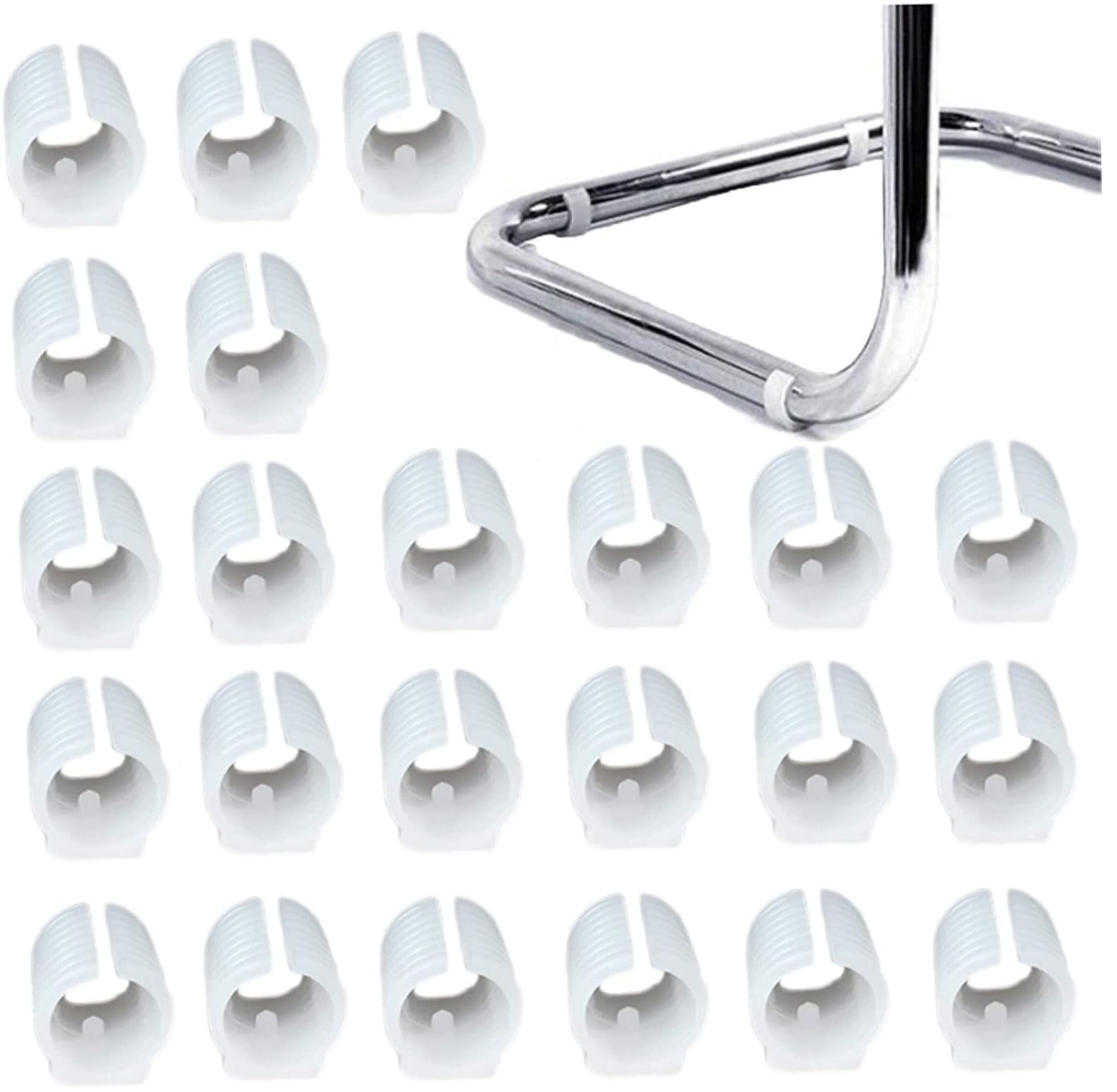 Uanqfegy White 16Mm U-Shaped Pipe Clamp Chair Leg Floor Protectors - 32Pcs White 16Mm Silicone U-Shaped Caps, For Hardwood Floors Furniture Tube Caps Reduce Noise & Scratches