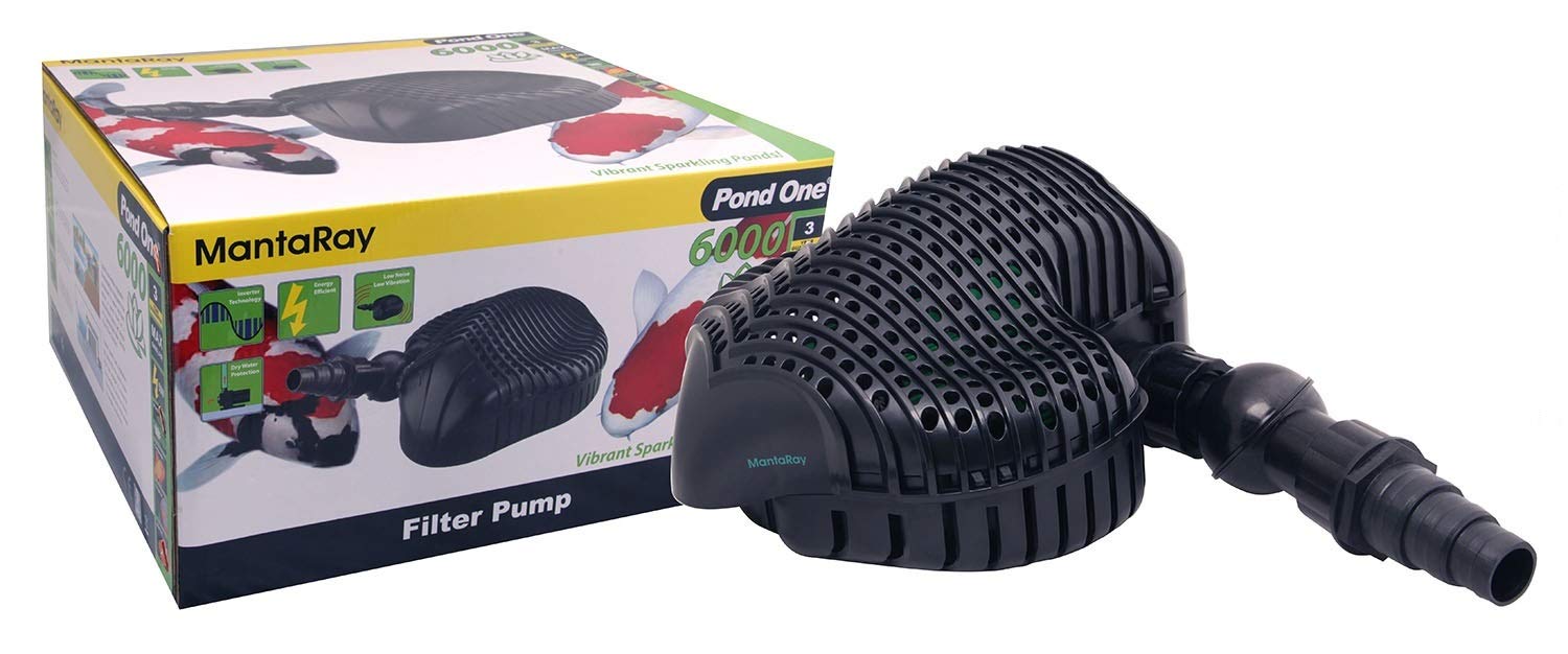 Pond One Mantaray 6000 Filter Pump (6400LH) 3.3MH H 10m Cable