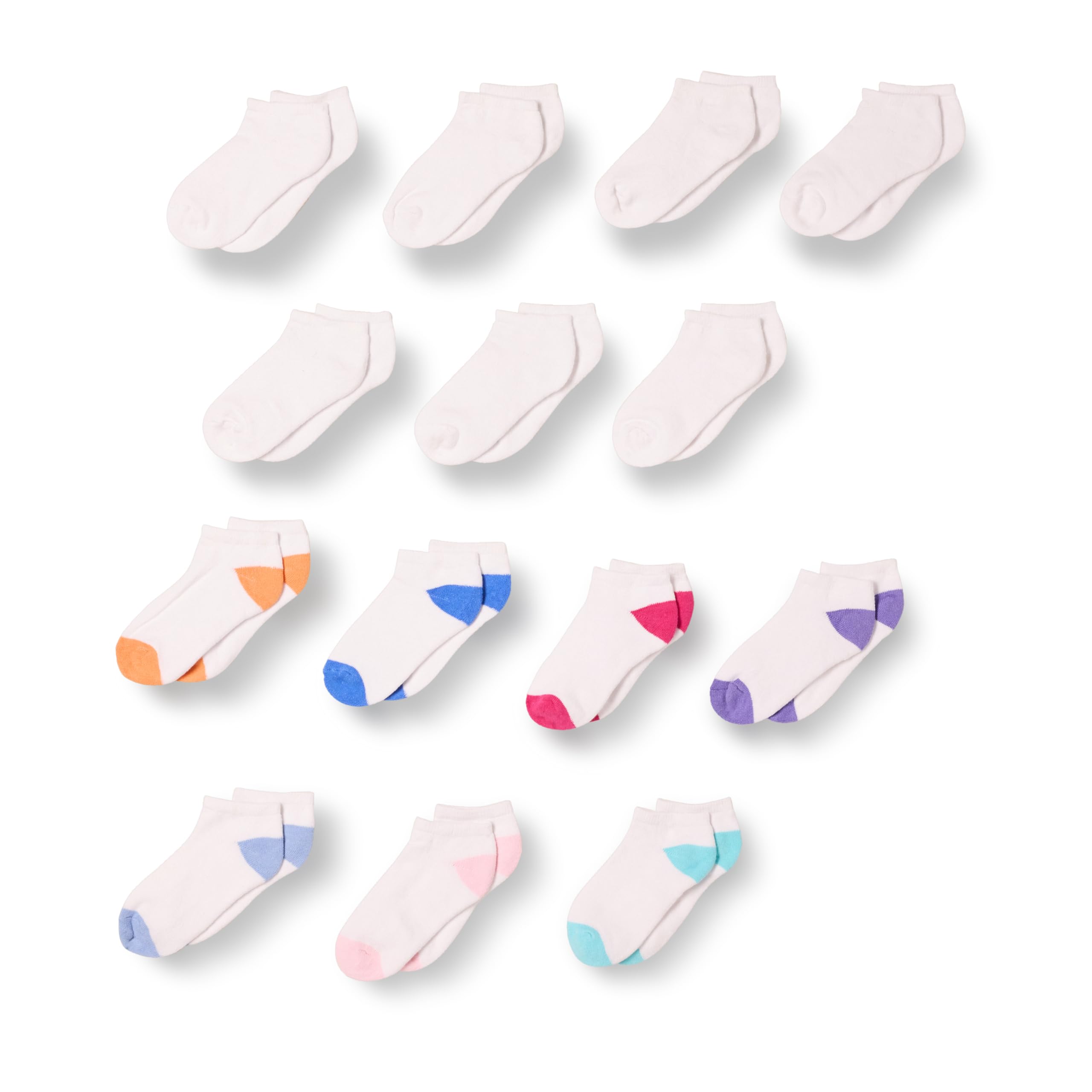 Amazon Essentials Calzini Sportivi Unisex per Bambini in Cotone Taglio Basso con Imbottitura, Bianco, 4-5 anni