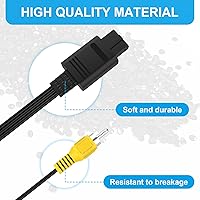 Vista 6 de Auhsuxo Cable AV N64, cable compuesto AV de audio y video compatible con Nintendo 64 N64, Gamecube GC, Super Nintendo SNES TV Game, 1.8M6FT