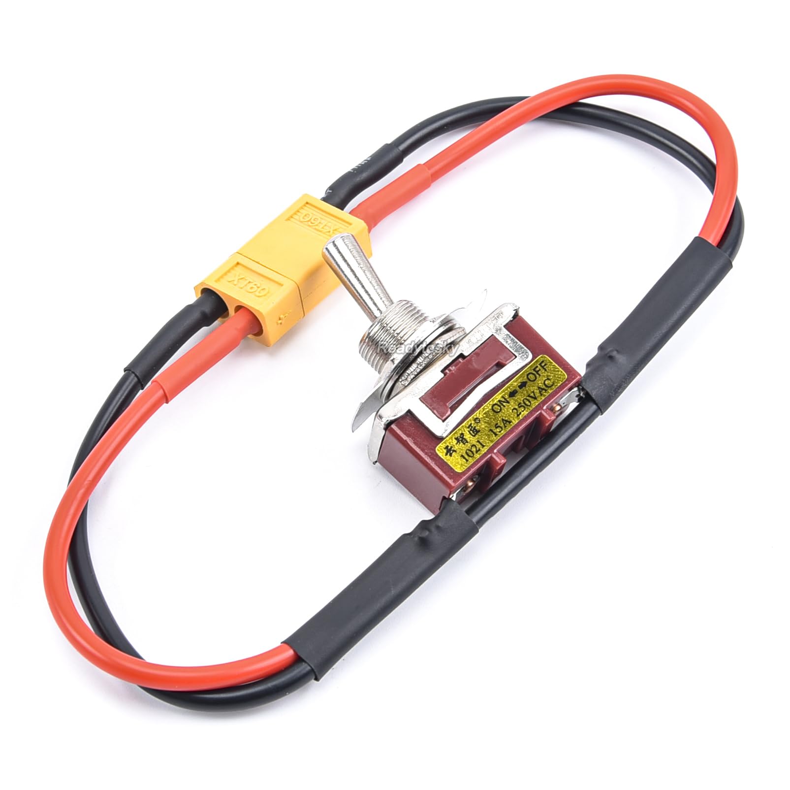 Toy Accessories Large Current High Load Power Supply Switch with T Plug XT60 XT90 Connector for RC Aircraft Model ESC Battery Parts(XT60 Plug AWG14)