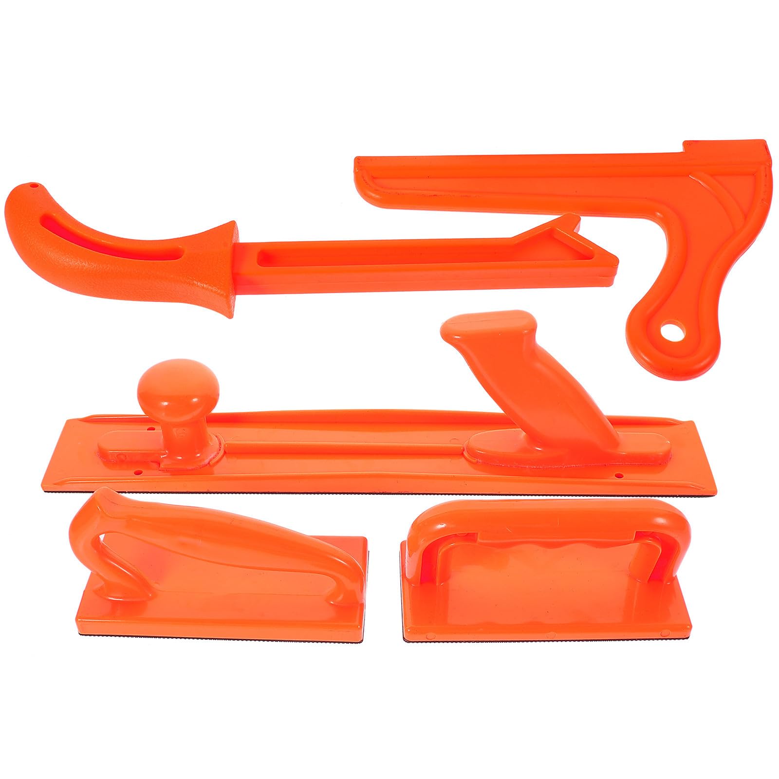 Bloque de Empuje para Mesa, Juego 1 Set Naranja Abs y Goma | Seguridad y Mayor Visibilidad, Uso en Corte y Fresado, Accesorio para Carpintería y Taller