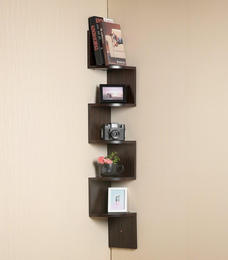 O&K HomeWares 5 Tier Large Corner Wall Mount Shelf
