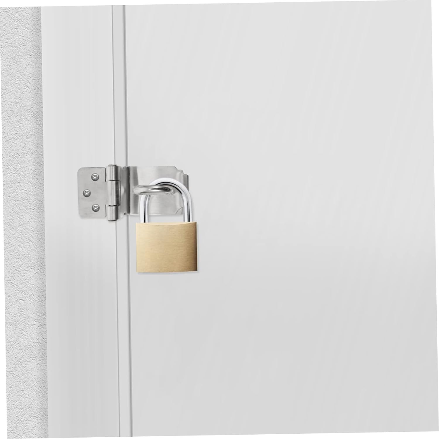 Angoily 11sets Padlock Hasp Lock for Sliding Doors Cabinets and Sheds Security Latch Easy Installation for Use