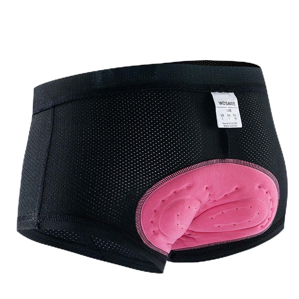 Lixada Ropa Interior de Ciclismo para Mujer, Malla Transpirable Acolchada con Gel 3D, Ropa Interior para Montar en Bicicleta MTB, Pantalones Cortos
