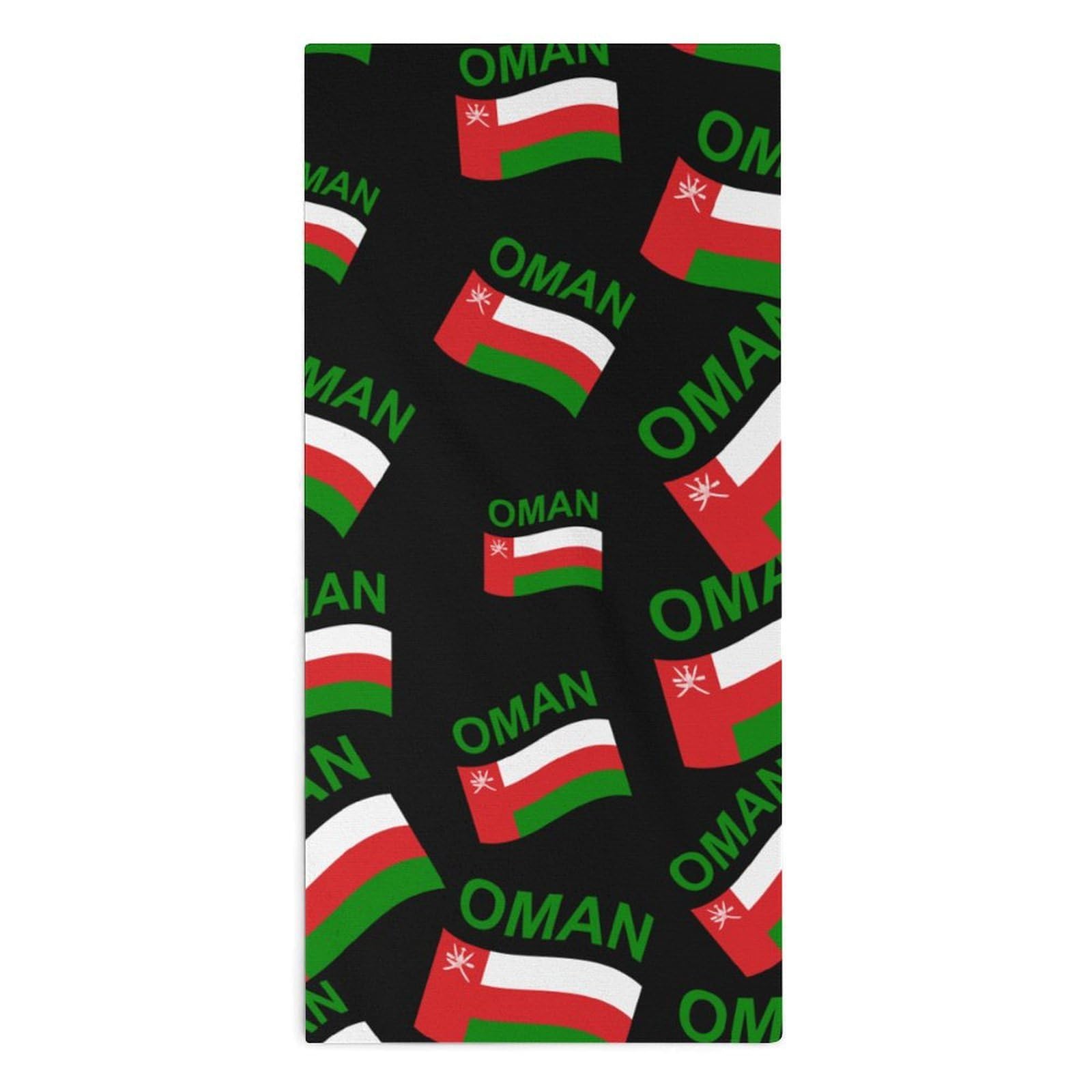TXFBTRFSA Flag of Oman Hand Towels for Adult Face Towel Bath Beach Swim Accessories