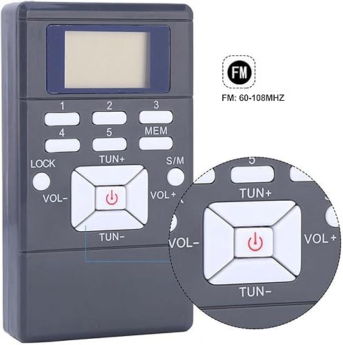 Miniatura 3 de Radio FM portátil, batería AAA, mini estéreo DSP personal con auriculares, llave de bloqueo, ideal para caminar, trotar, ir a la iglesia, guía