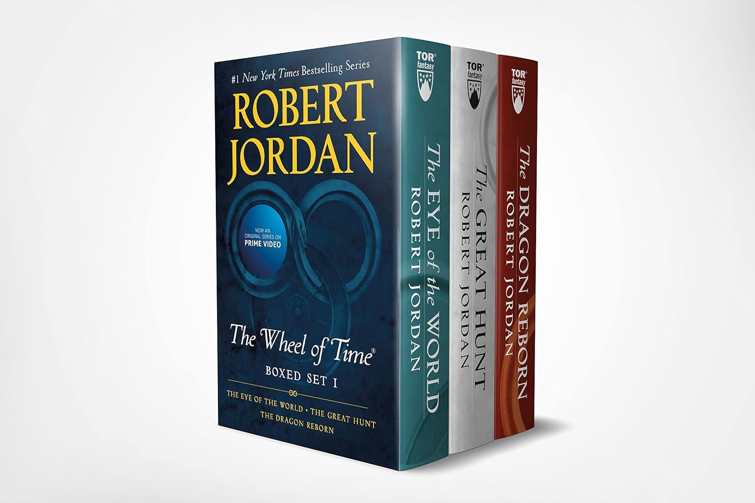 The Wheel of Time, 15 Book Set: New Spring, Eye the World, Great Hunt, Dragon Reborn, Shadow Rising, Fires Heaven, Lord Chaos, Crown Swords, Path Daggers, Winter's Heart, Crossroads Twilight, Knife Dreams, Gathering Storm, Towers Midnight, Memory Light