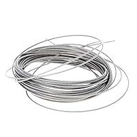 Vista 9 de Heyiarbeit Cable de alambre 5/32 de acero inoxidable 304, cable de alambre de PVC de 65.6 pies de longitud, cable de avión perfecto para exteriores