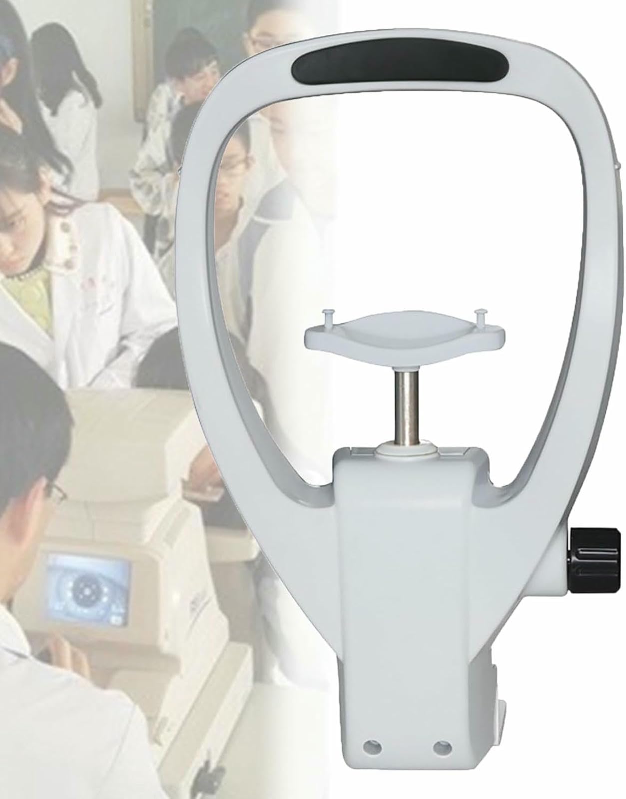Repose-menton relevable optique pour entraînement de la vision en cabinet