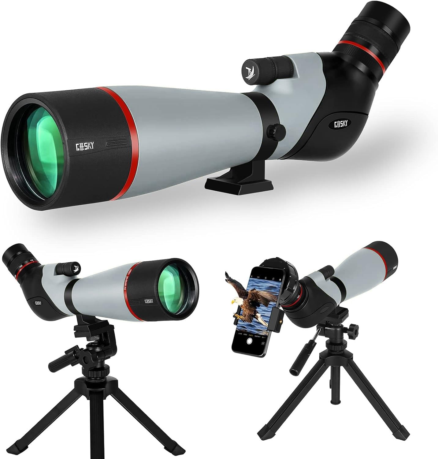 Amazon.com: Gosky 25-75X85 HD Dual Focusing Spotting Scope, 45
